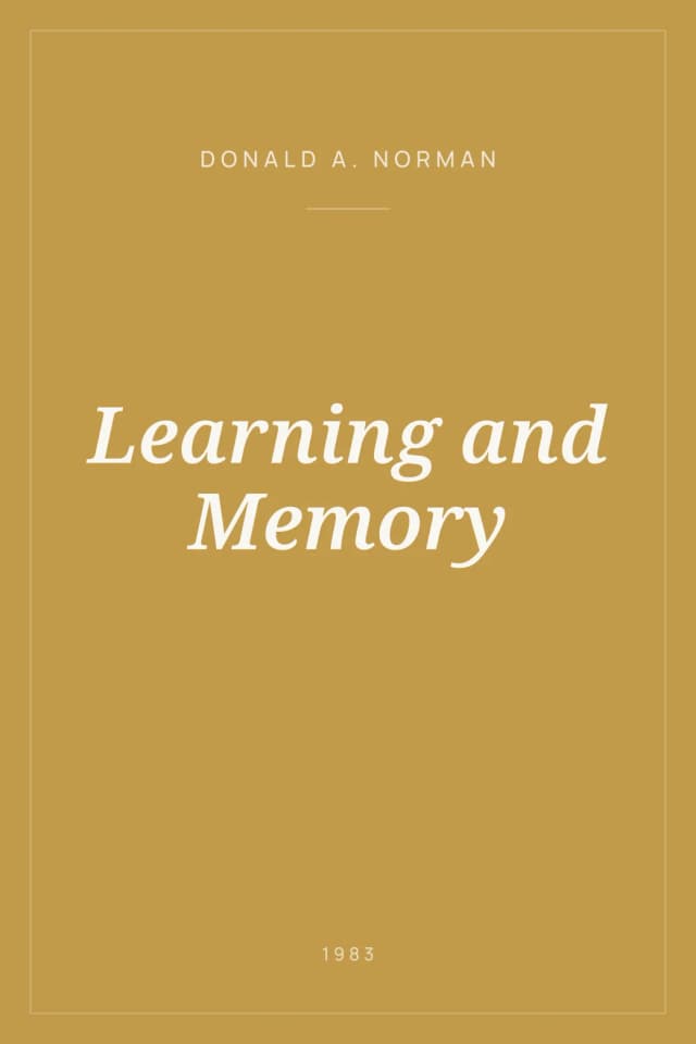 Portada de Learning and Memory