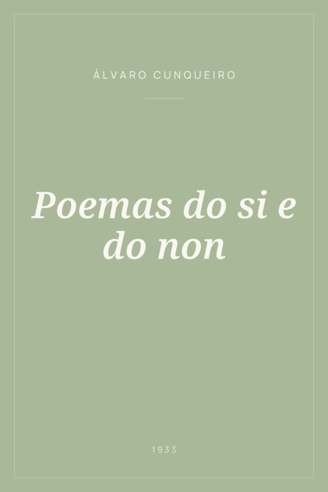 Portada de Poemas do si e do non