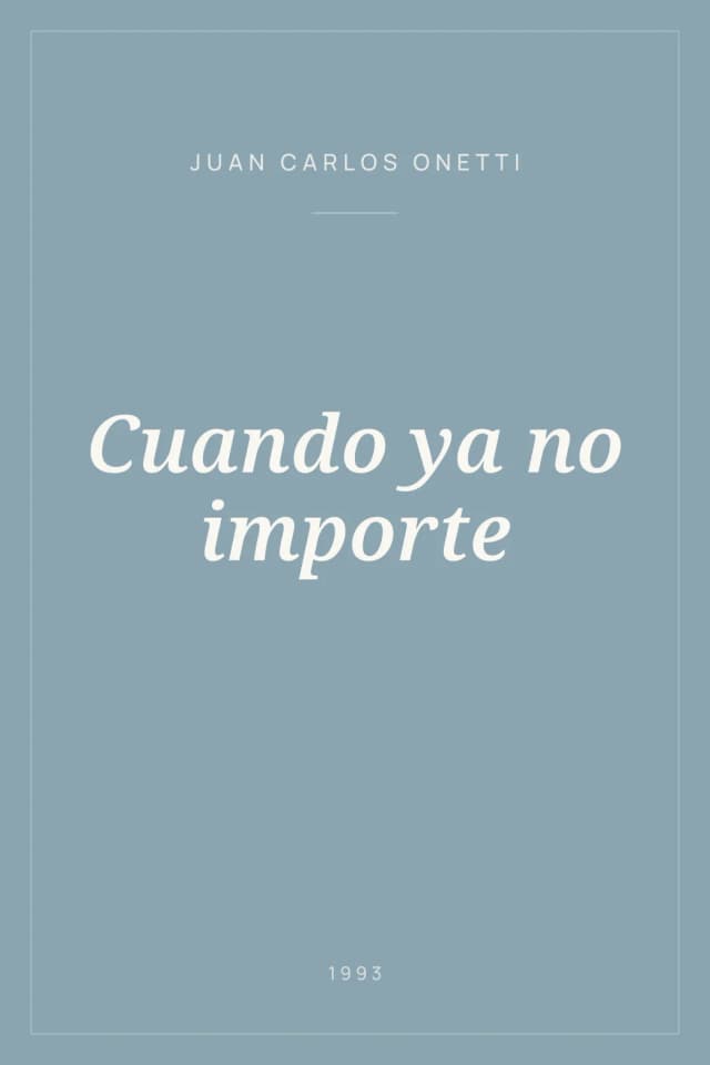 Portada de Cuando ya no importe