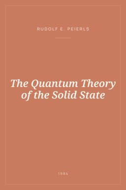 Portada de The Quantum Theory of the Solid State