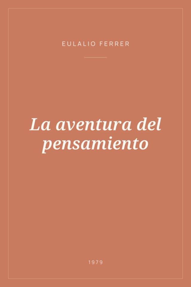 Portada de La aventura del pensamiento
