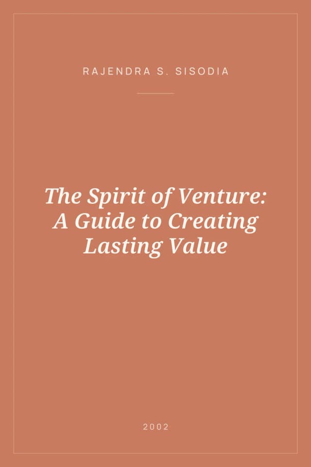 Portada de The Spirit of Venture: A Guide to Creating Lasting Value