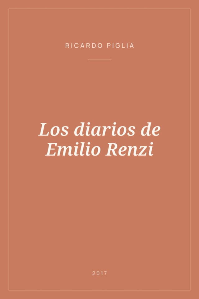 Portada de Los diarios de Emilio Renzi