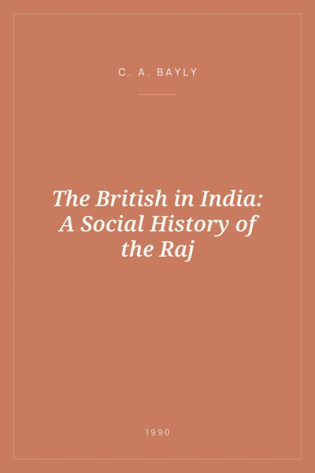 Portada de The British in India: A Social History of the Raj