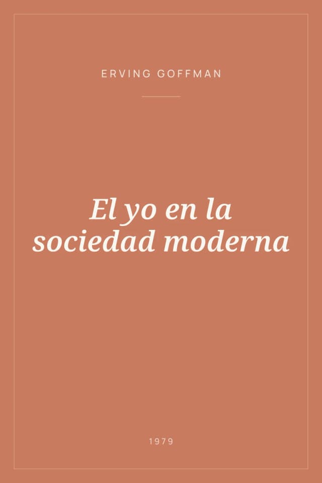 Portada de El yo en la sociedad moderna
