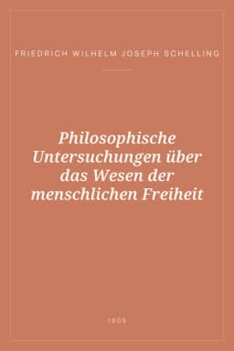 Portada de Philosophische Untersuchungen über das Wesen der menschlichen Freiheit
