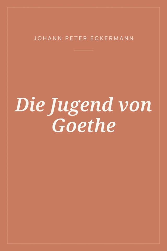Portada de Die Jugend von Goethe