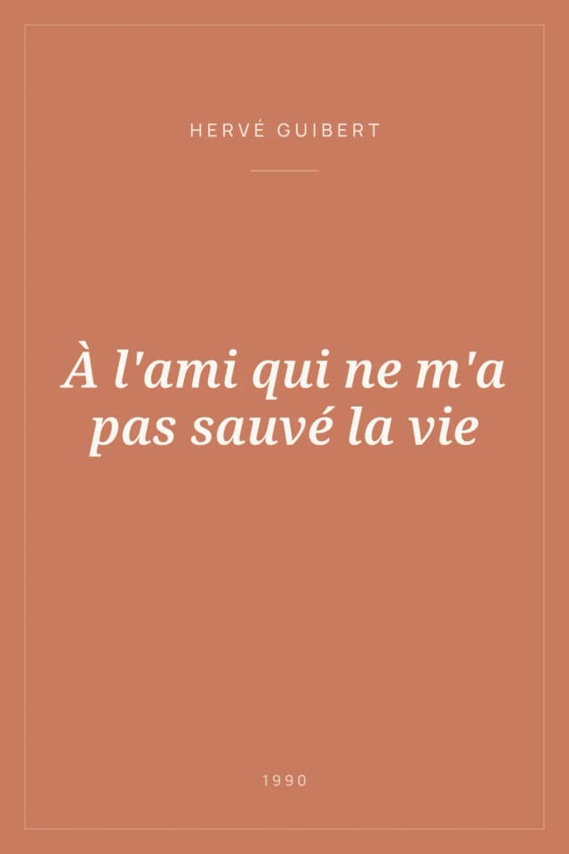 Portada de À l'ami qui ne m'a pas sauvé la vie