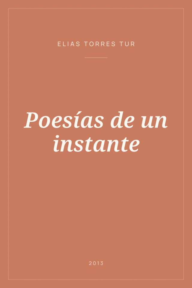 Portada de Poesías de un instante
