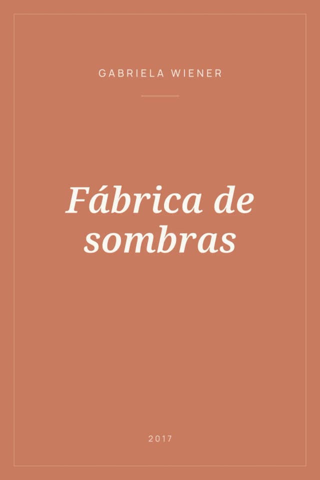 Portada de Fábrica de sombras