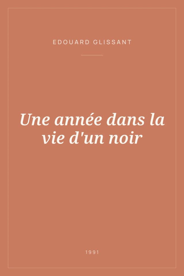 Portada de Une année dans la vie d'un noir