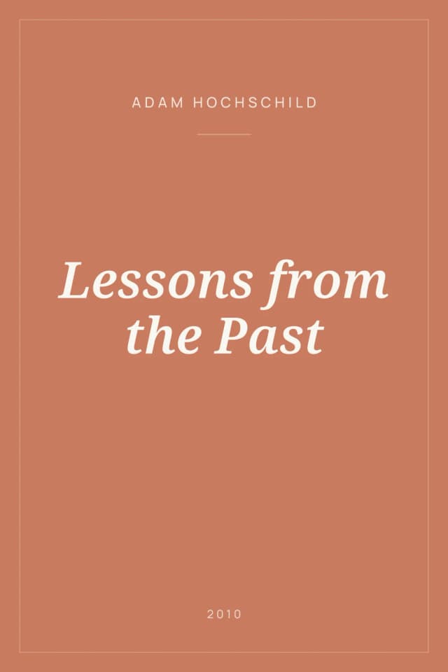 Portada de Lessons from the Past