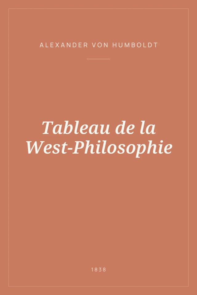 Portada de Tableau de la West-Philosophie
