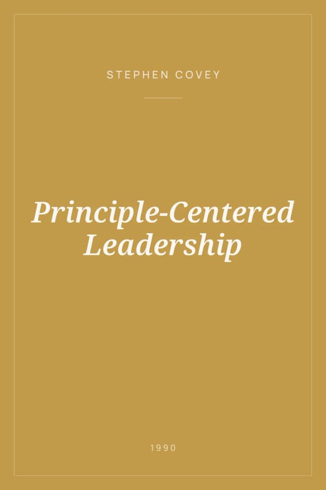 Portada de Principle-Centered Leadership