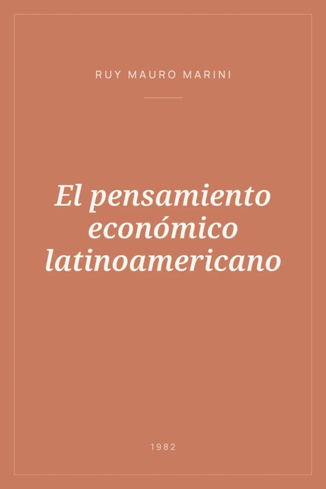 Portada de El pensamiento económico latinoamericano