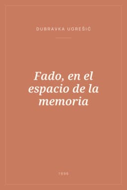 Portada de Fado, en el espacio de la memoria