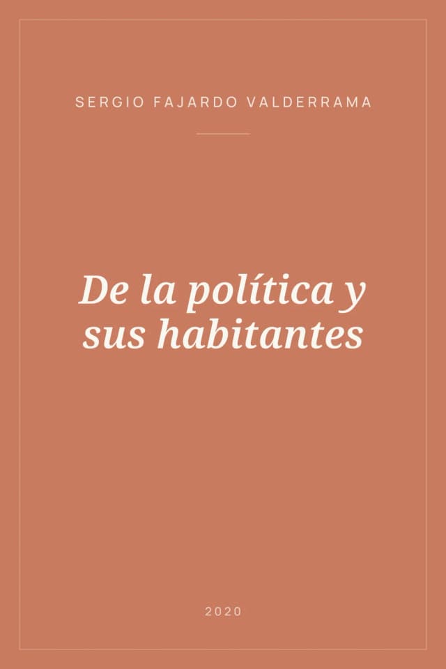 Portada de De la política y sus habitantes