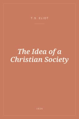 Portada de The Idea of a Christian Society