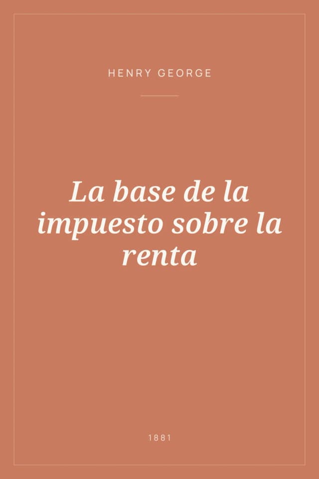 Portada de La base de la impuesto sobre la renta