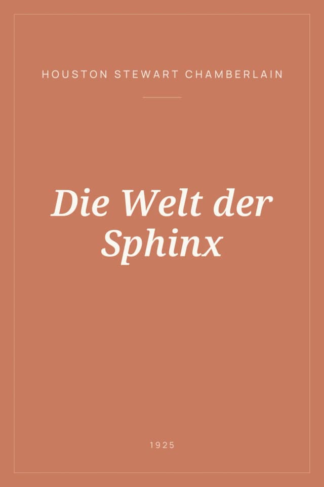 Portada de Die Welt der Sphinx