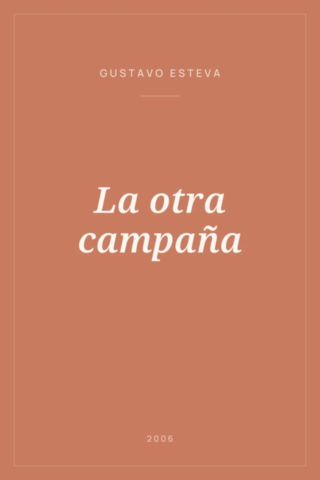 Portada de La otra campaña