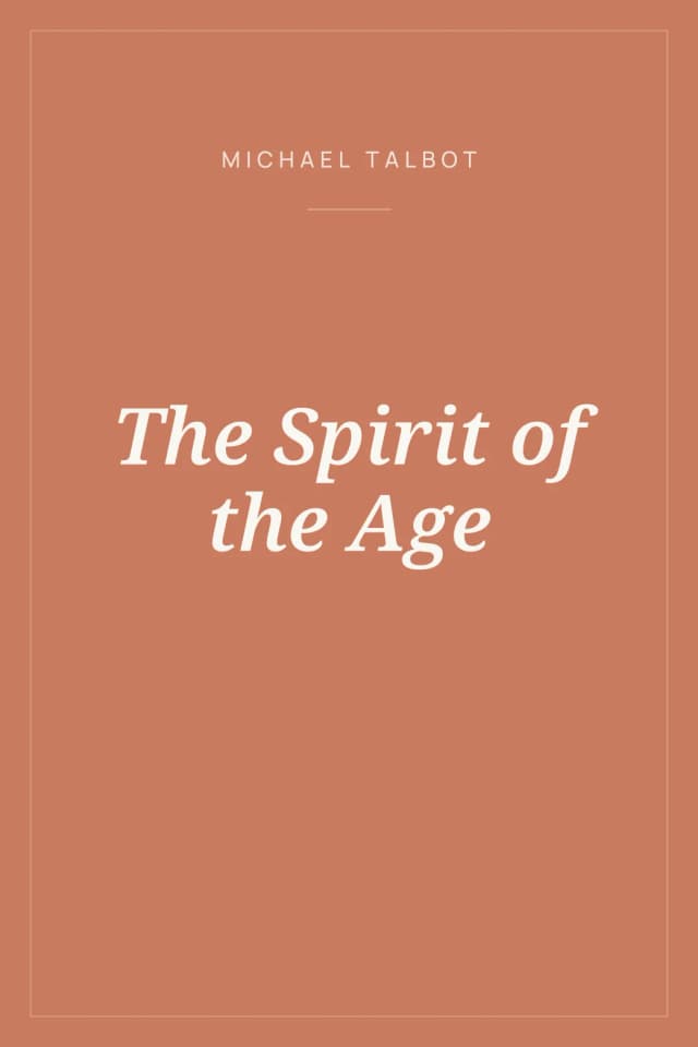 Portada de The Spirit of the Age