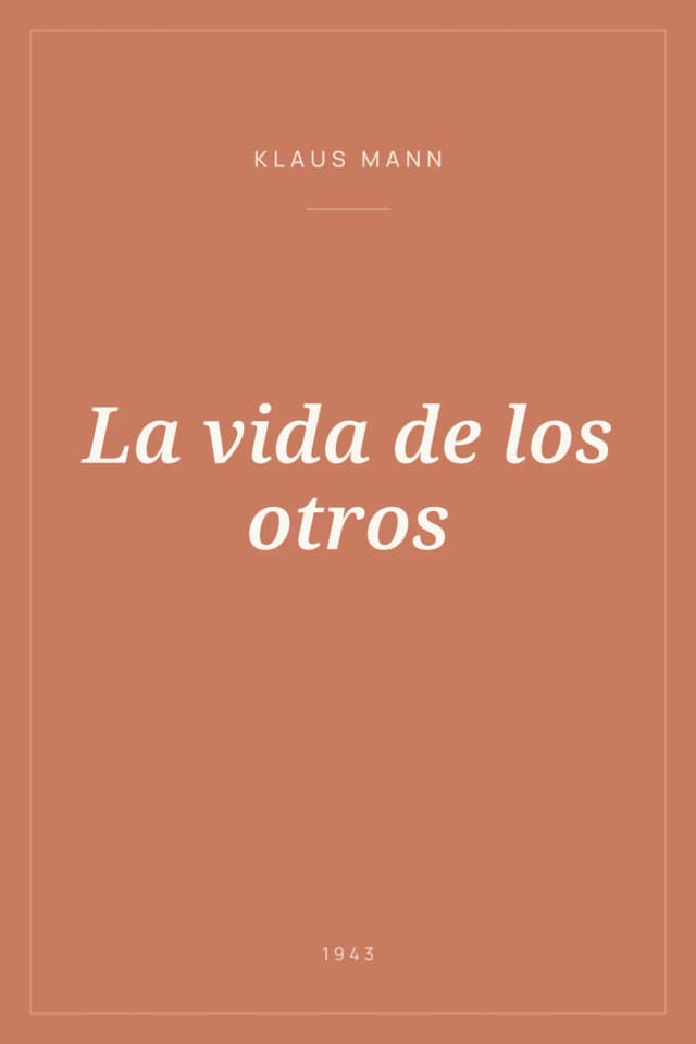 Portada de La vida de los otros