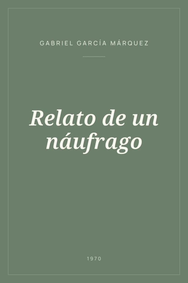 Portada de Relato de un náufrago