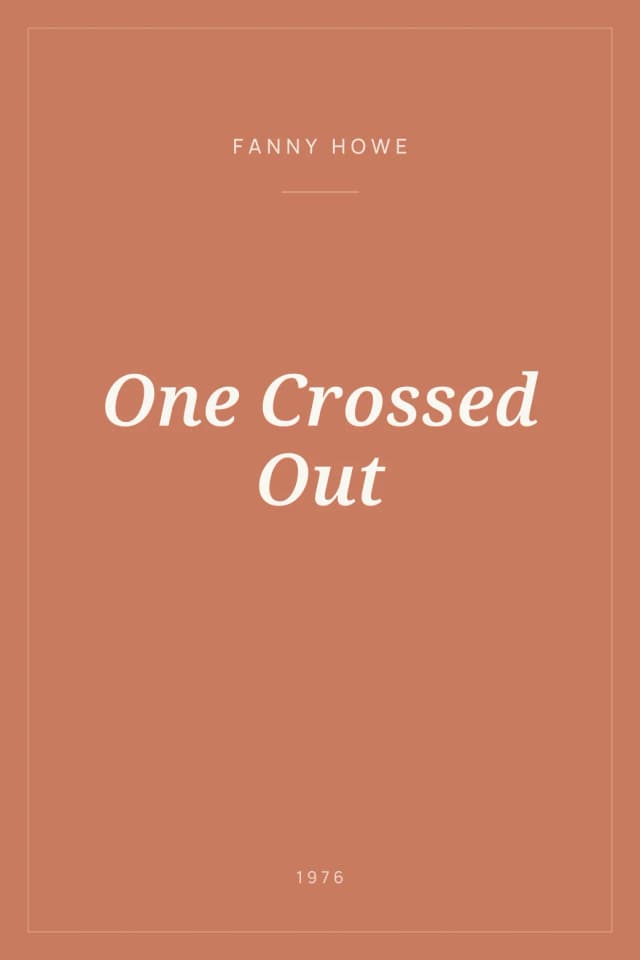 Portada de One Crossed Out