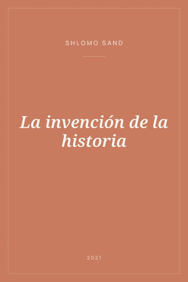 Portada de La invención de la historia