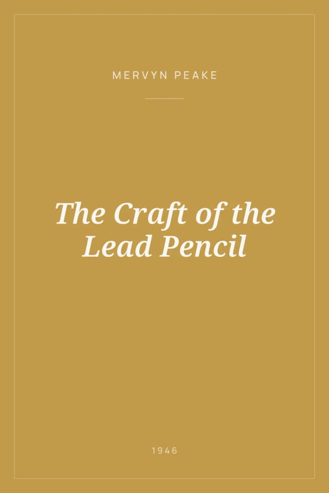 Portada de The Craft of the Lead Pencil