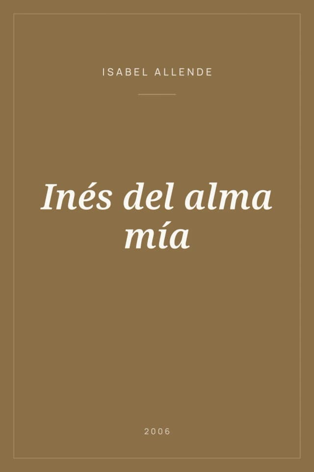Portada de Inés del alma mía