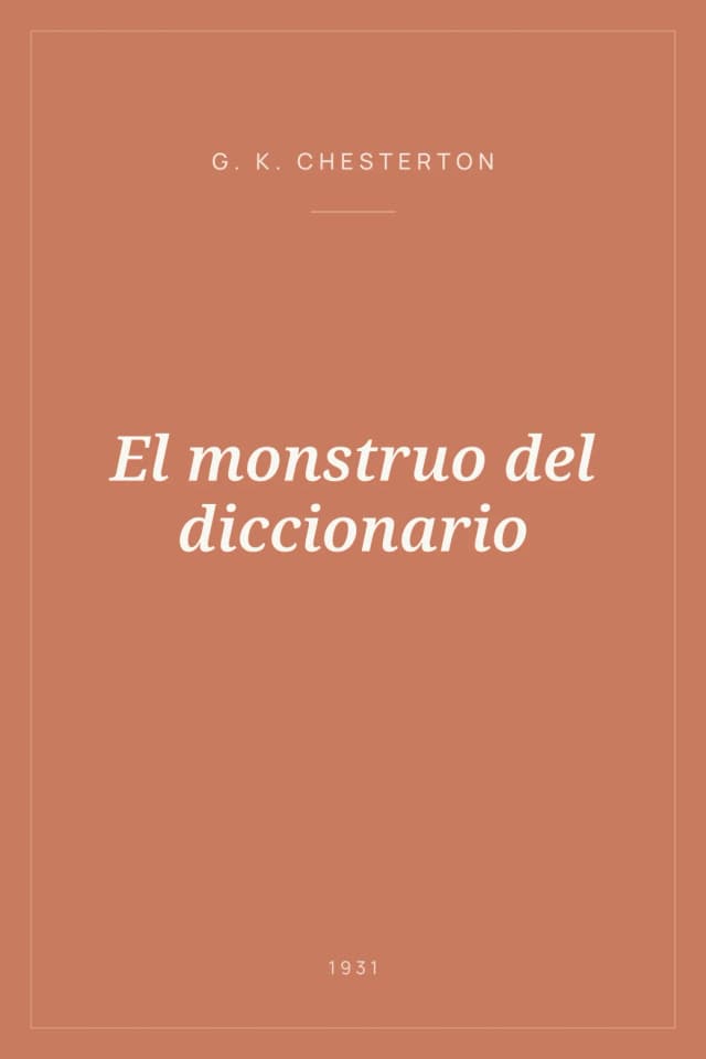 Portada de El monstruo del diccionario