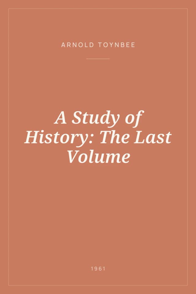 Portada de A Study of History: The Last Volume