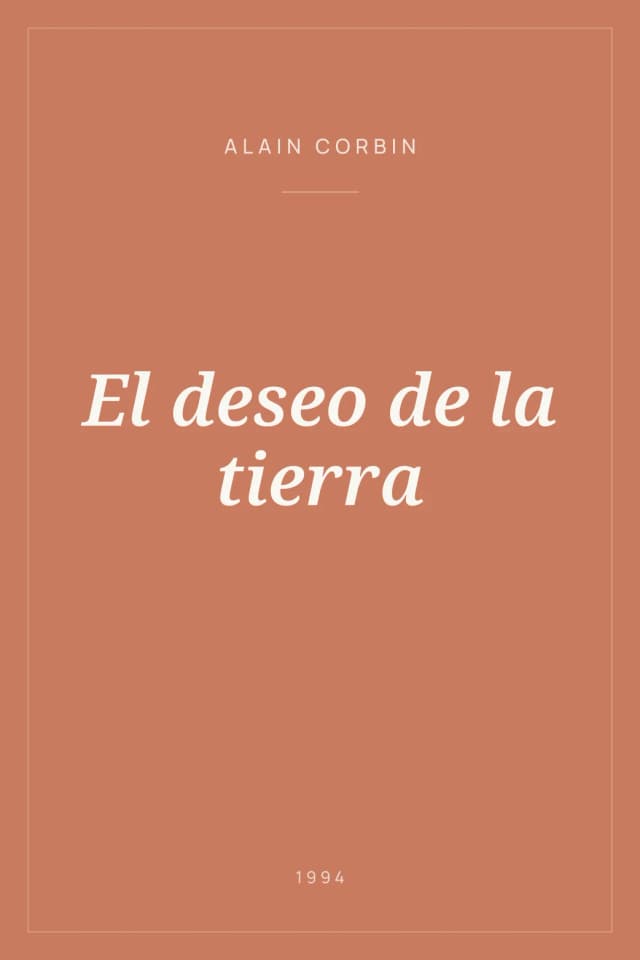 Portada de El deseo de la tierra