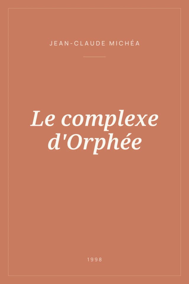 Portada de Le complexe d'Orphée