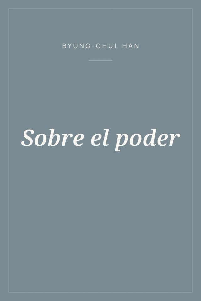 Portada de Sobre el poder