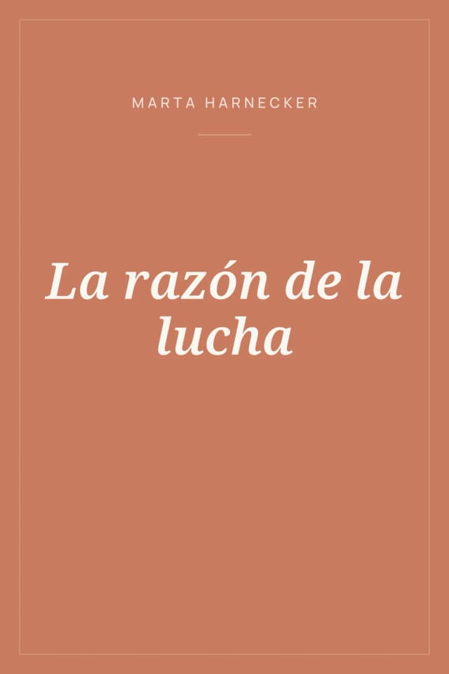Portada de La razón de la lucha