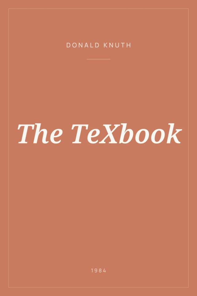Portada de The TeXbook
