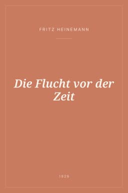 Portada de Die Flucht vor der Zeit