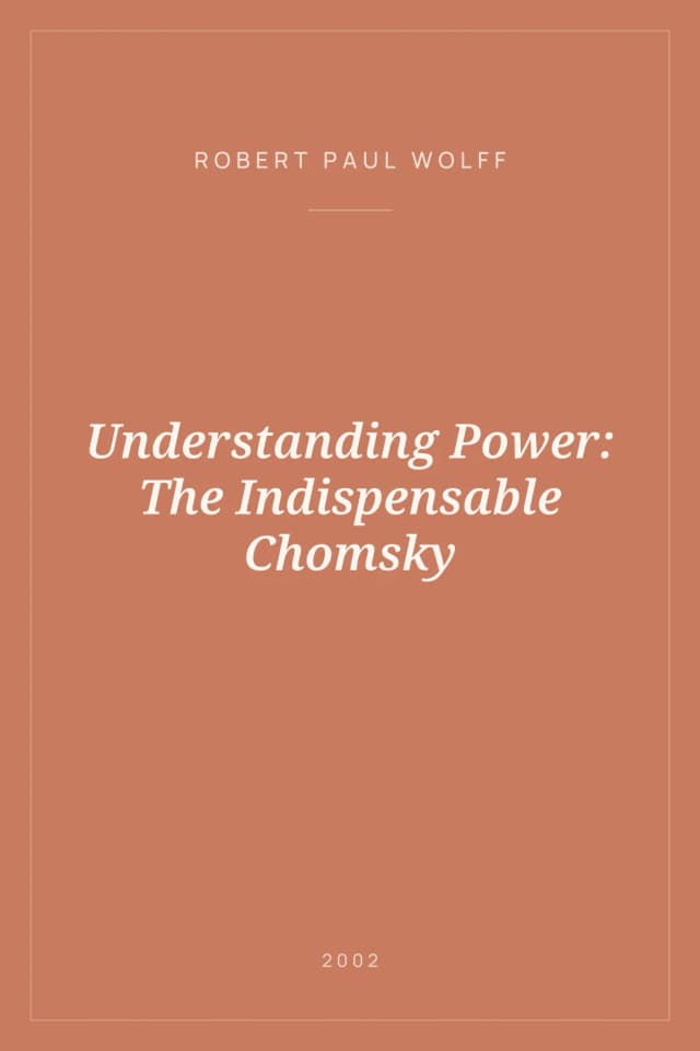 Portada de Understanding Power: The Indispensable Chomsky