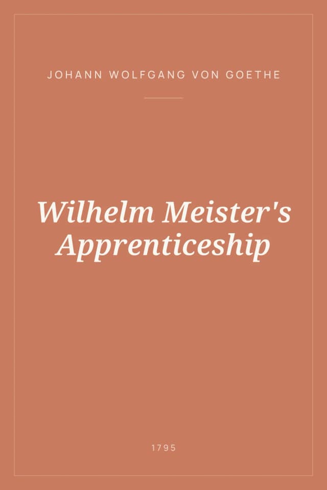 Portada de Wilhelm Meister's Apprenticeship