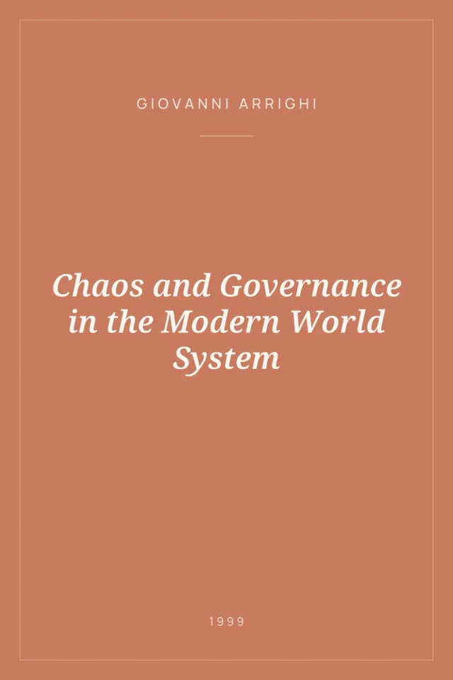 Portada de Chaos and Governance in the Modern World System