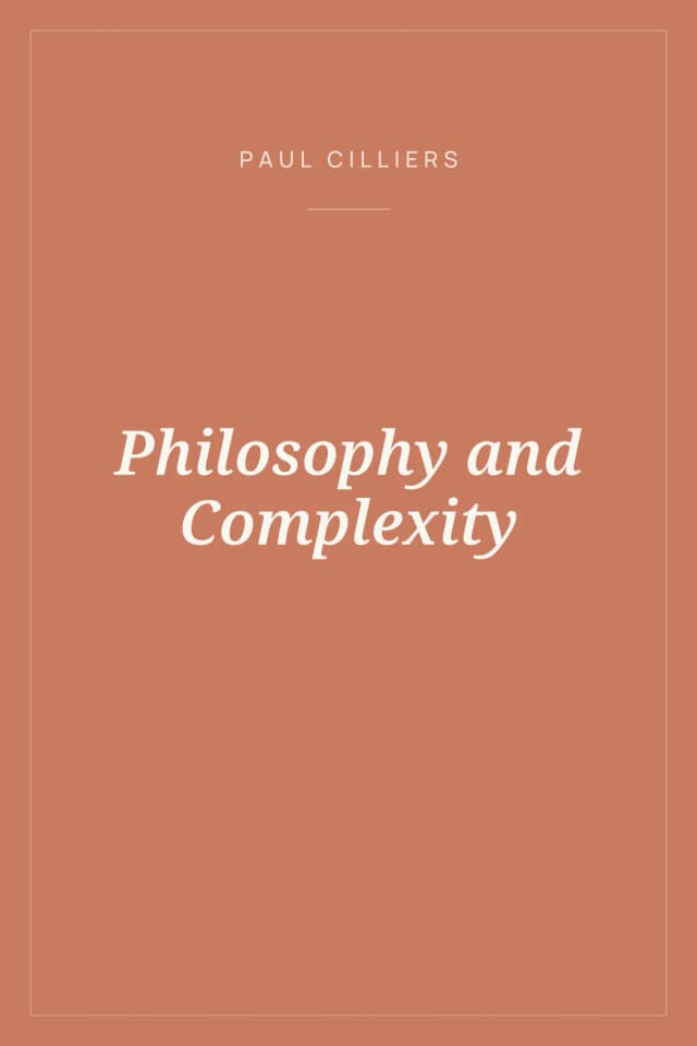 Portada de Philosophy and Complexity