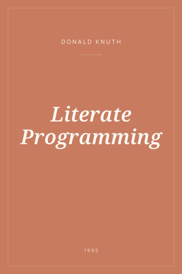 Portada de Literate Programming