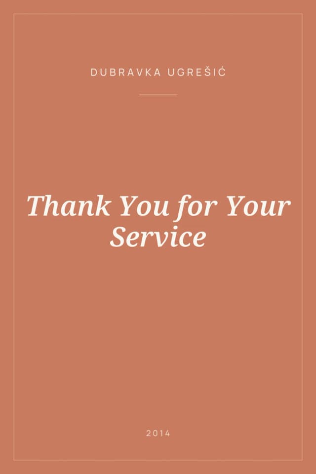 Portada de Thank You for Your Service