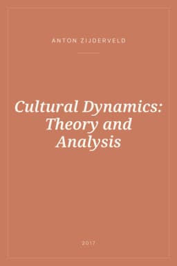 Portada de Cultural Dynamics: Theory and Analysis