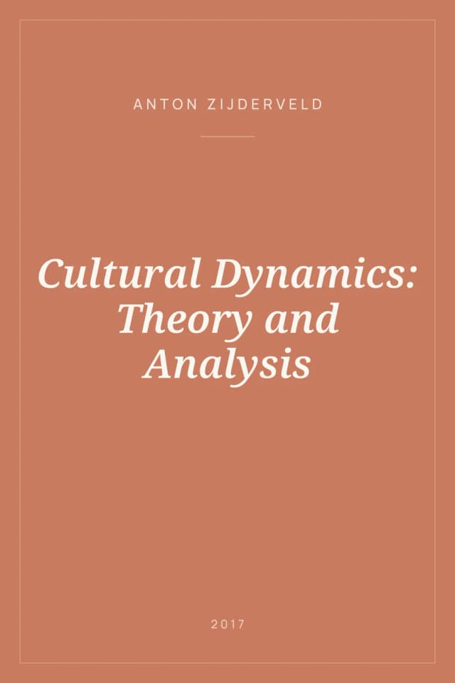 Portada de Cultural Dynamics: Theory and Analysis