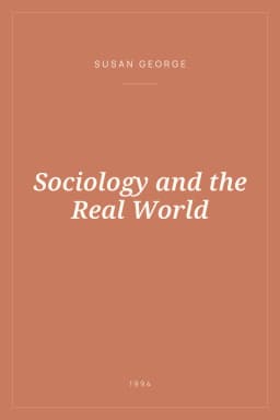Portada de Sociology and the Real World