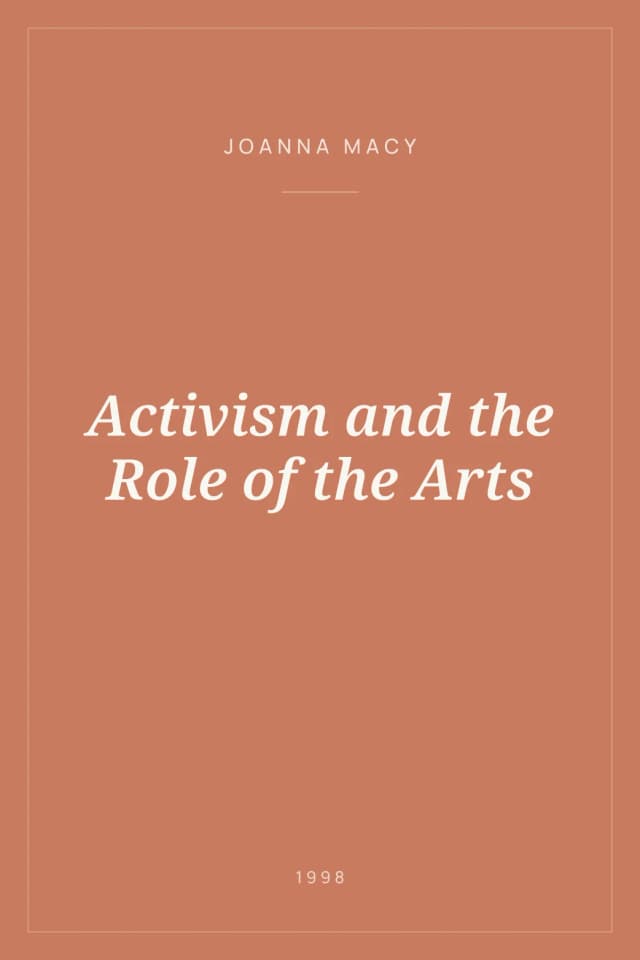 Portada de Activism and the Role of the Arts